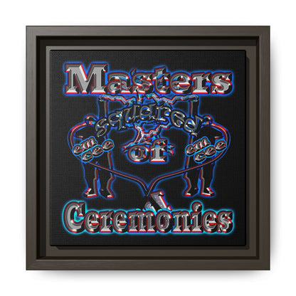 em cee squared - framed canvas art (black)