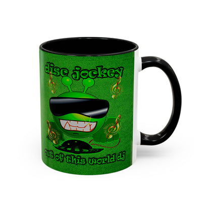 disc jockey - Accent Mug (green turf)