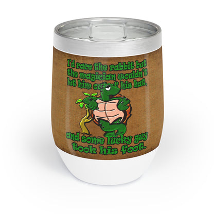 turtle race - Chill Wine Tumbler (brown papyrus)
