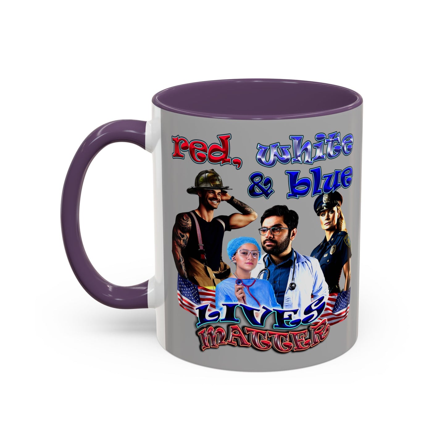 rw&b lives matter - Accent Mug (light grey)