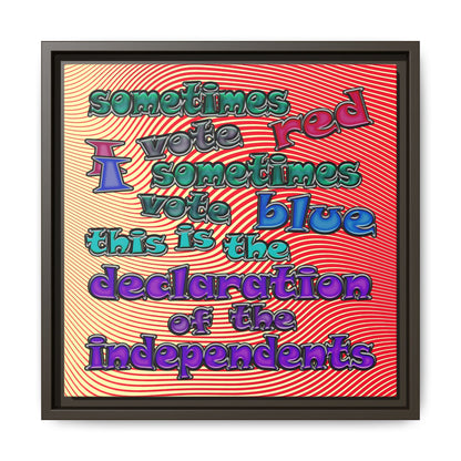 declaration of the independents - framed canvas art (yellow-orange wave)