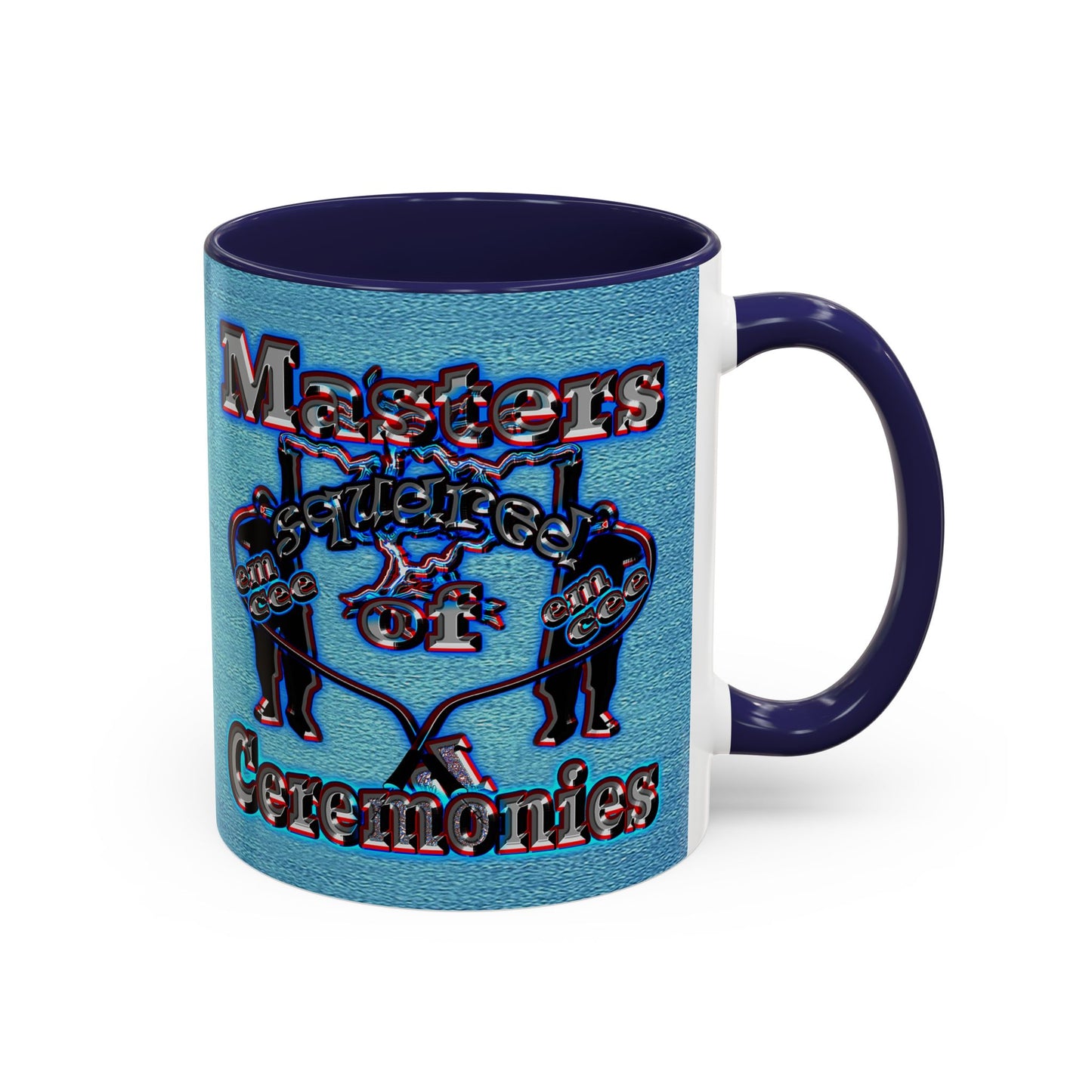em cee squared - Accent Mug (faded dark blue)