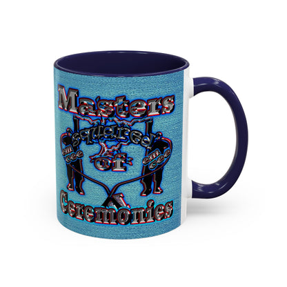 em cee squared - Accent Mug (faded dark blue)
