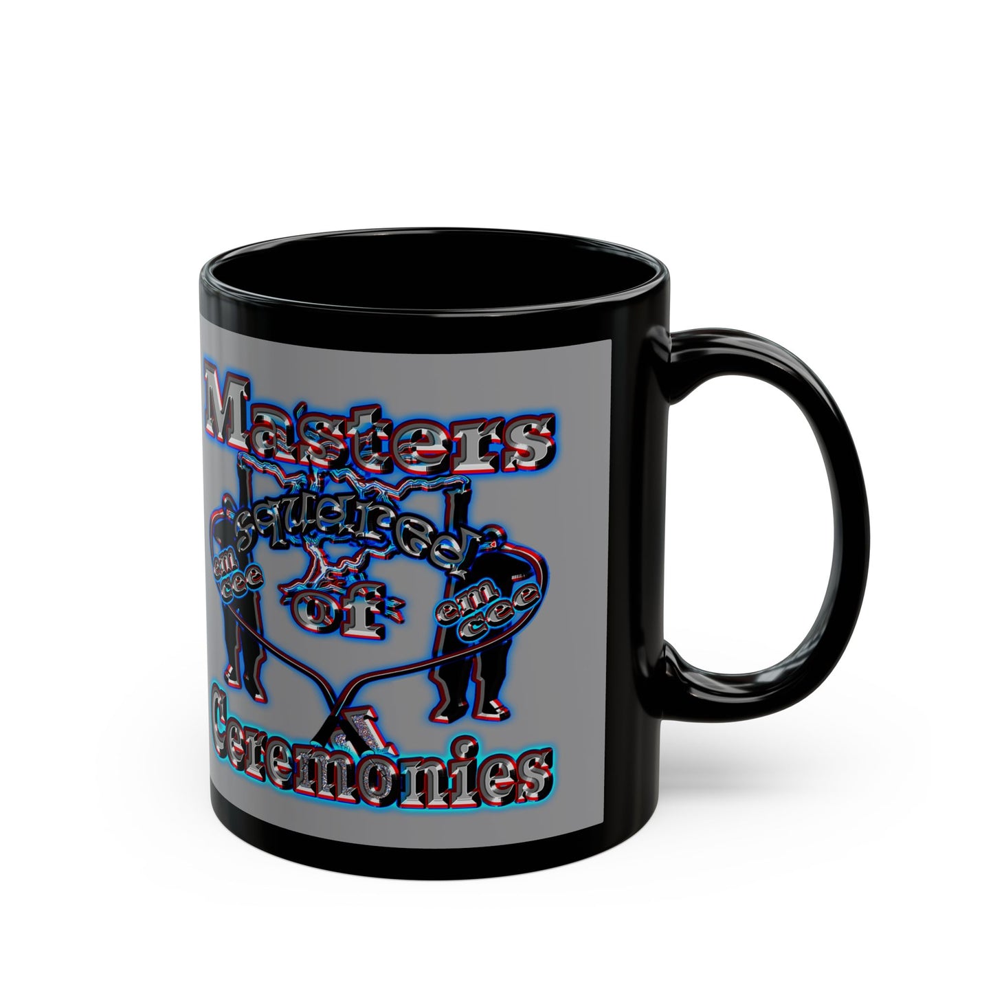 em cee squared - Black Mug (grey)
