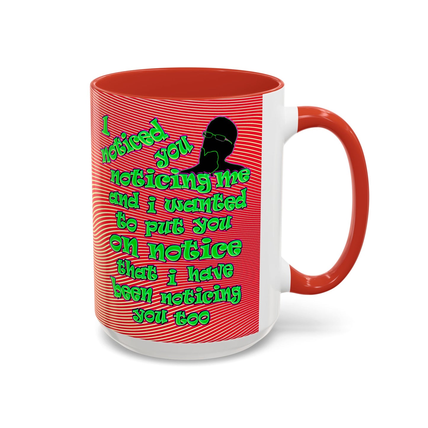 noticed you noticing - Accent Mug (yellow-orange wave)
