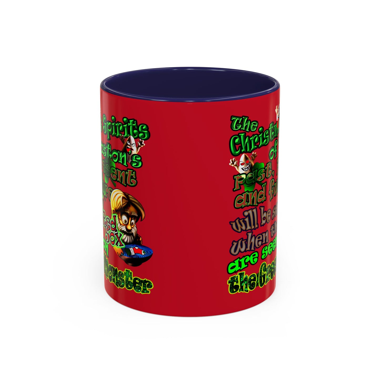 christmas spirits of boston - Accent Mug (dark red)