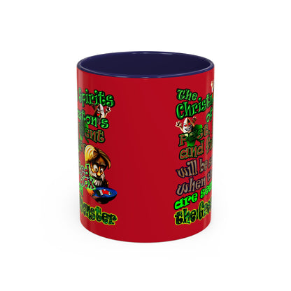 christmas spirits of boston - Accent Mug (dark red)