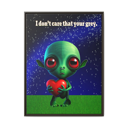 I don't care that your grey - framed canvas art ('snoops' background)