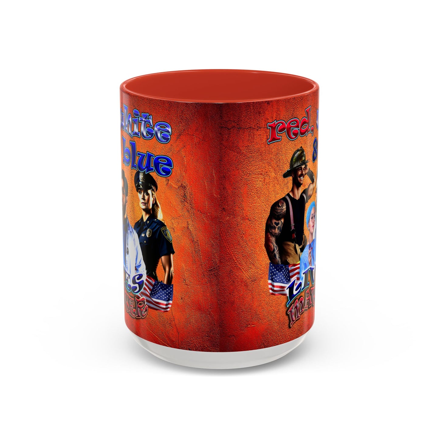 rw&b lives matter - Accent Mug (burnt orange)