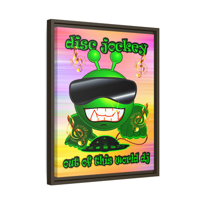 disc jockey - framed canvas art (color blur)