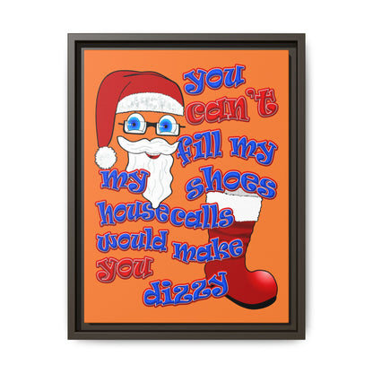 santa's shoes - framed canvas art (crusta)