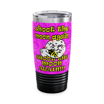 shoot the moon again - Ringneck Tumbler, 20oz (pink swirl)