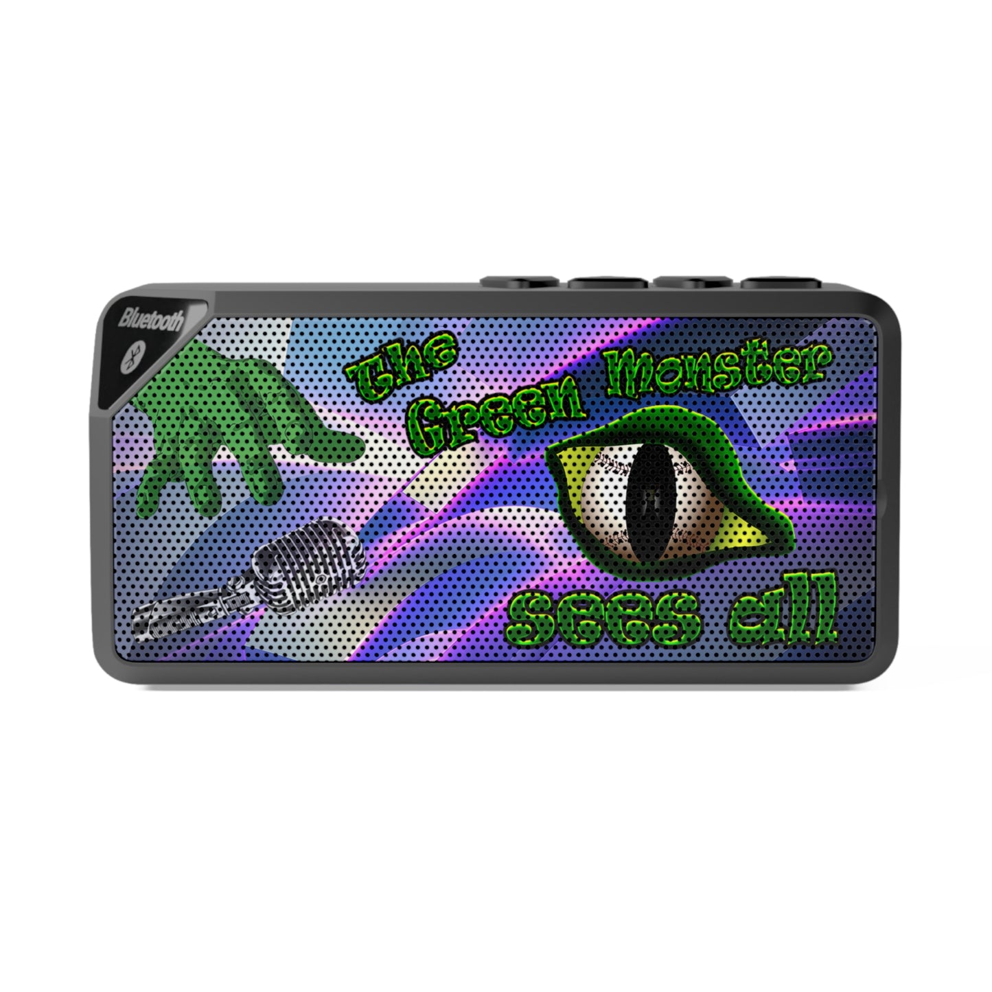 green monster - Jabba Bluetooth Speaker (grey-pink wave)
