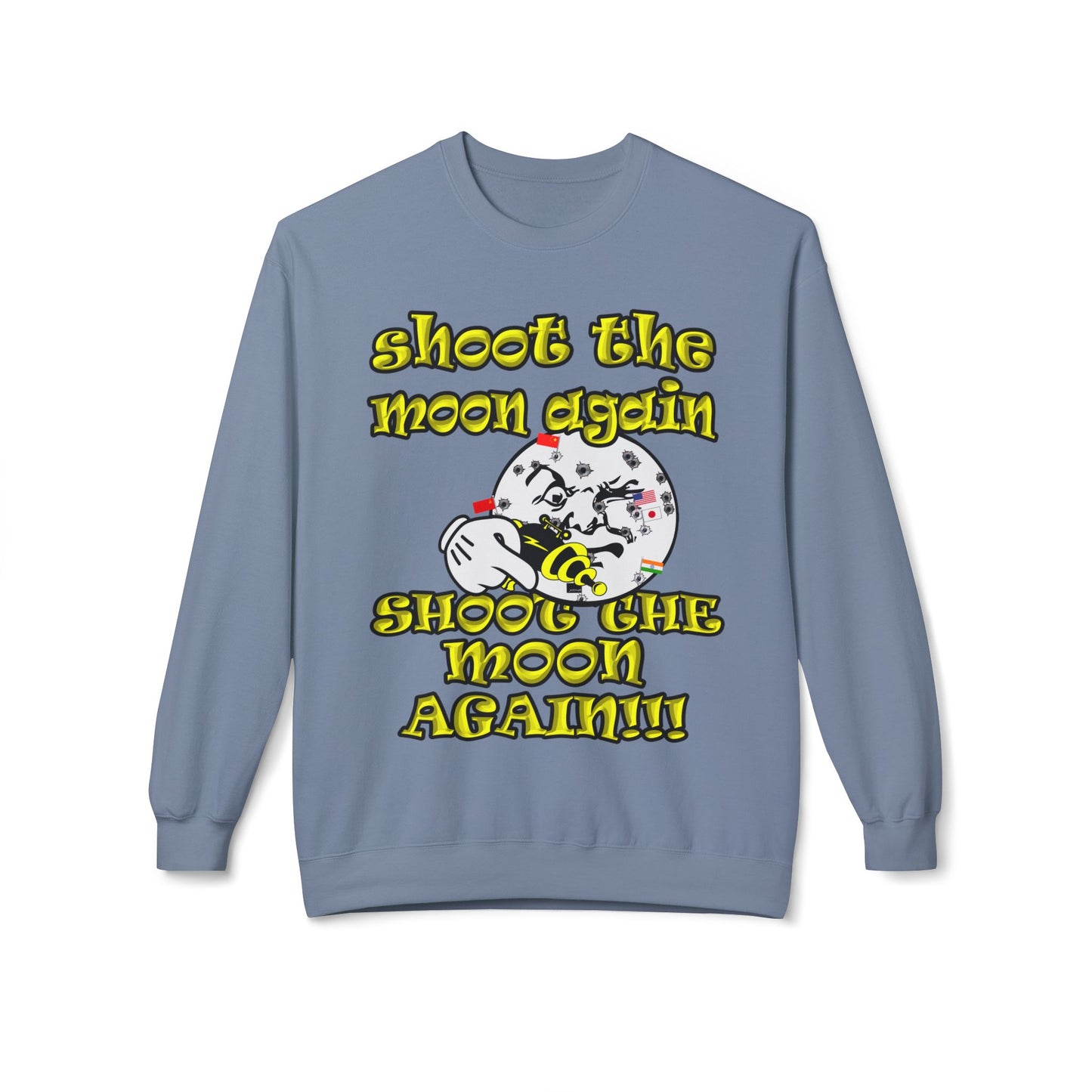 shoot the moon again - Unisex Midweight Softstyle Fleece Crewneck Sweatshirt