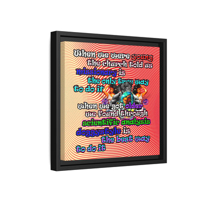 doggystyle - framed canvas art (yellow-orange wave)