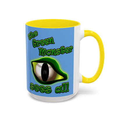 green monster - Accent Mug (light blue)