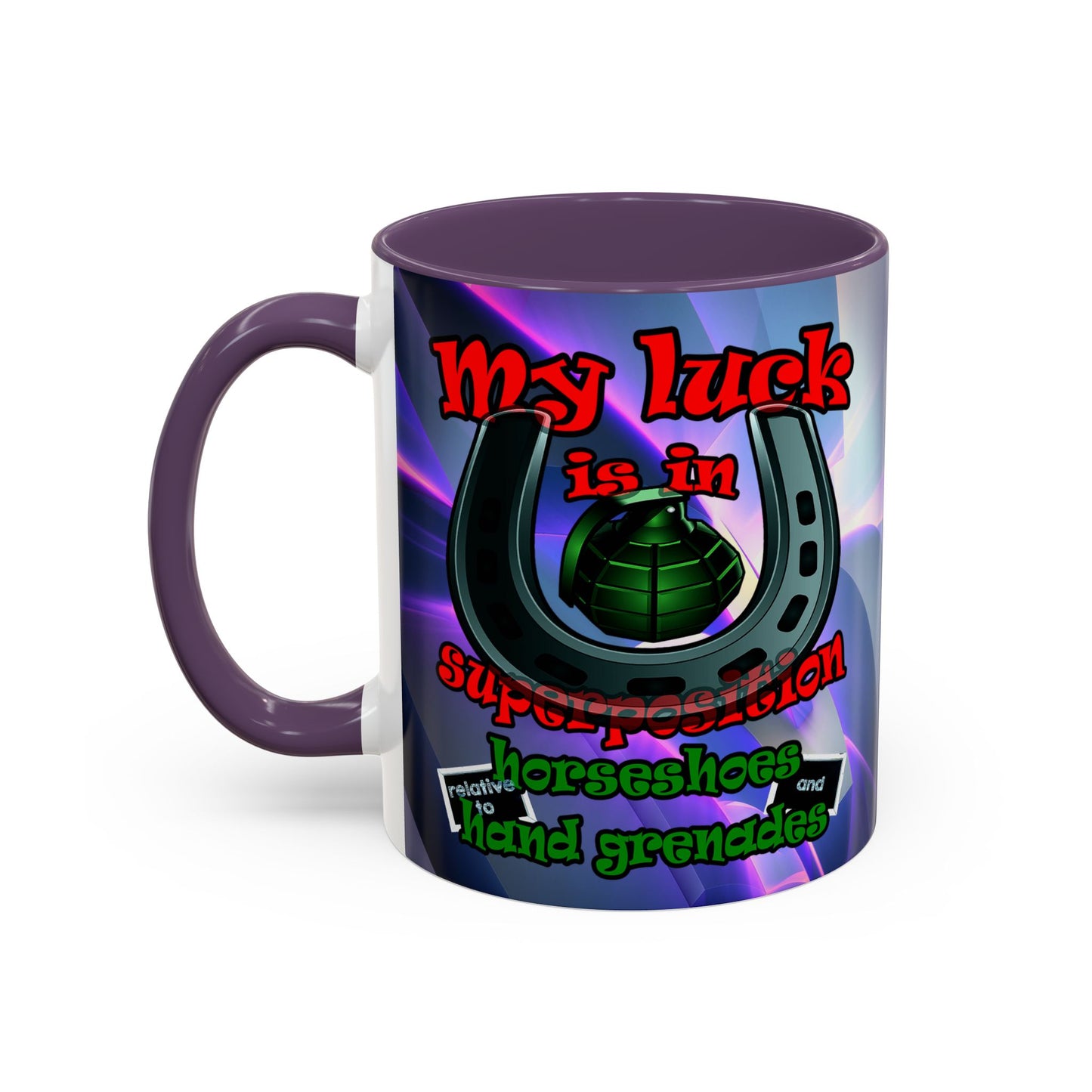 my luck - Accent Mug (grey-pink wave)