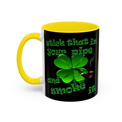 celtics logo - Accent Mug (black)