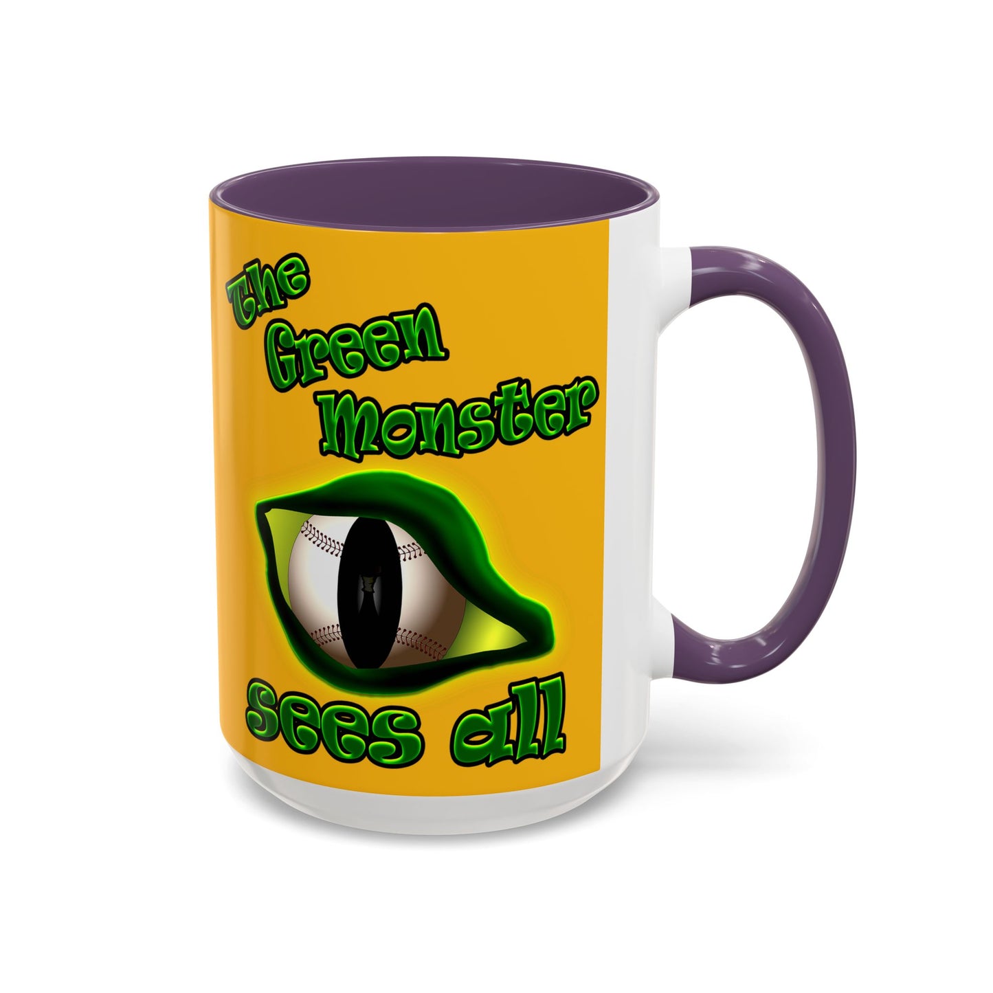 green monster - Accent Mug (yellow)