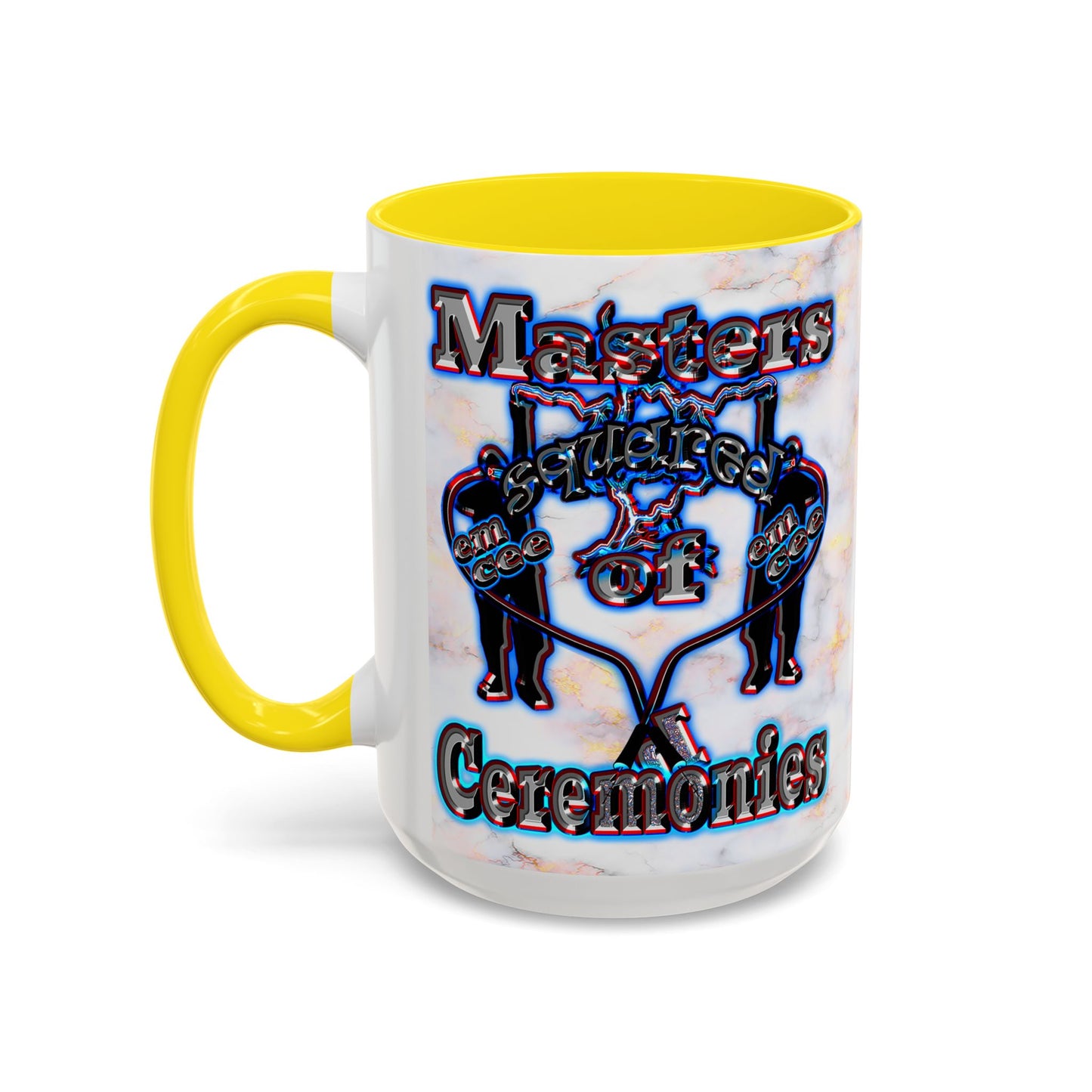 em cee squared - Accent Mug (white marble)