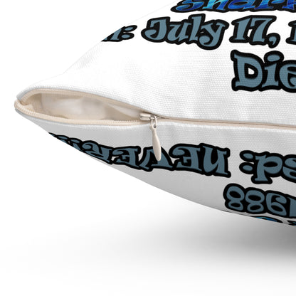 shark week - Spun Polyester Square Pillow - (white)