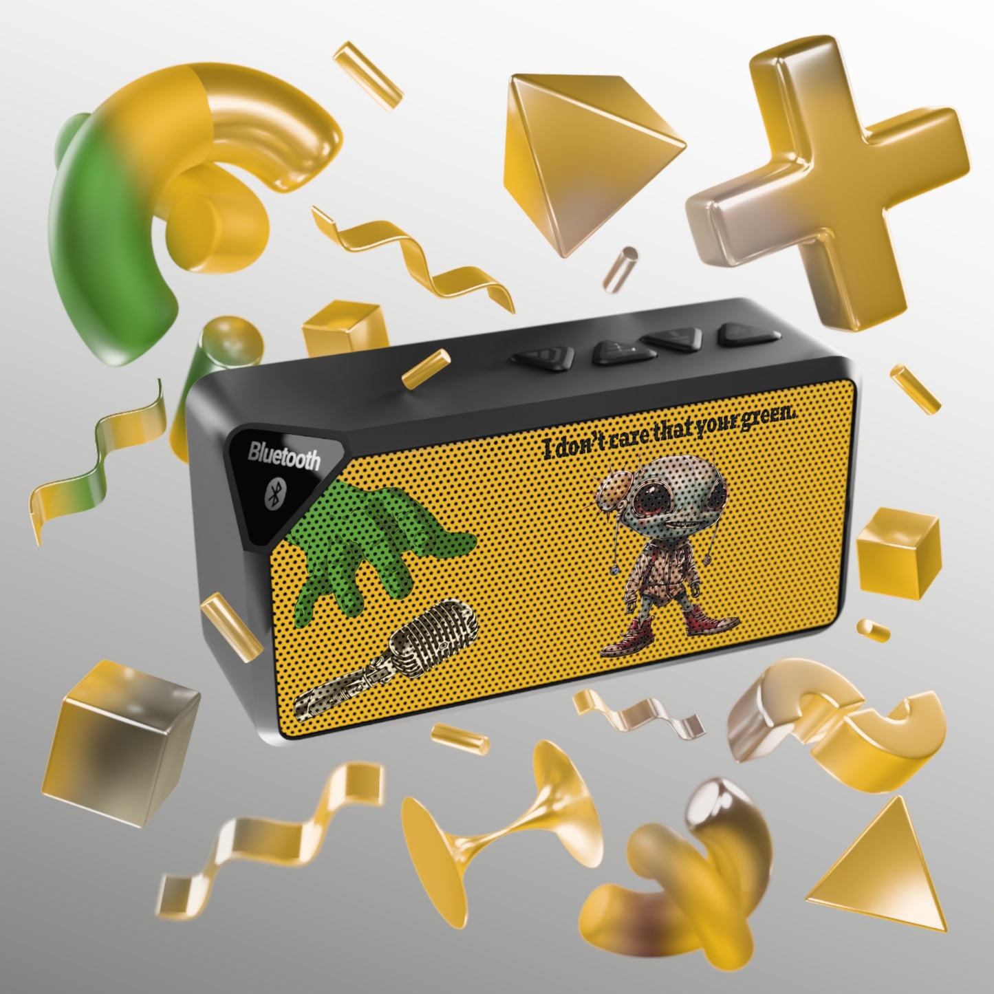 I don't care that your green - Jabba Bluetooth Speaker (yellow)