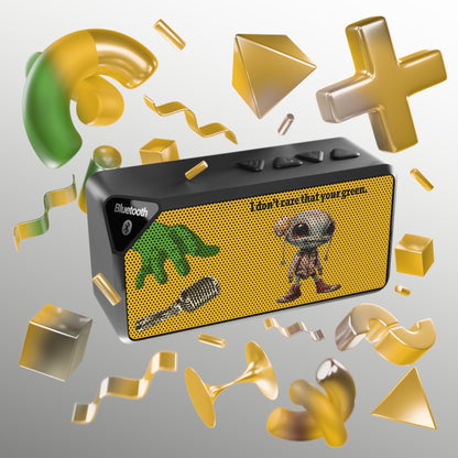 I don't care that your green - Jabba Bluetooth Speaker (yellow)
