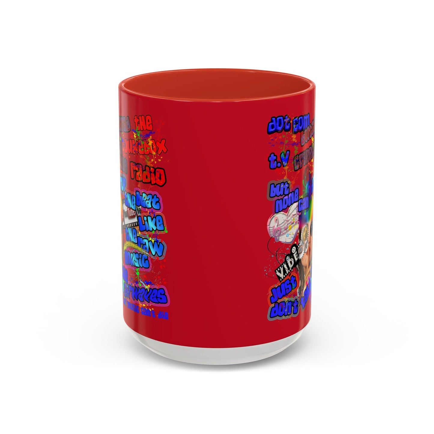 drop the beat - Accent Mug (dark red)