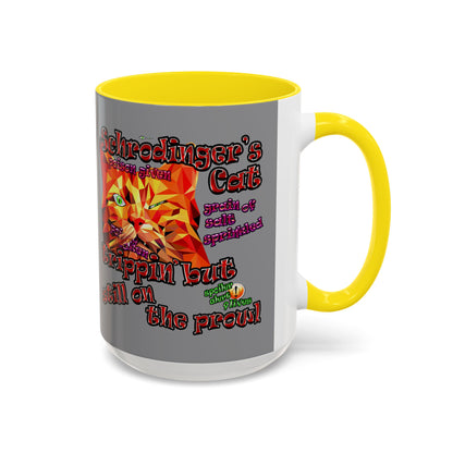 schrodinger's cat - Accent Mug (grey)