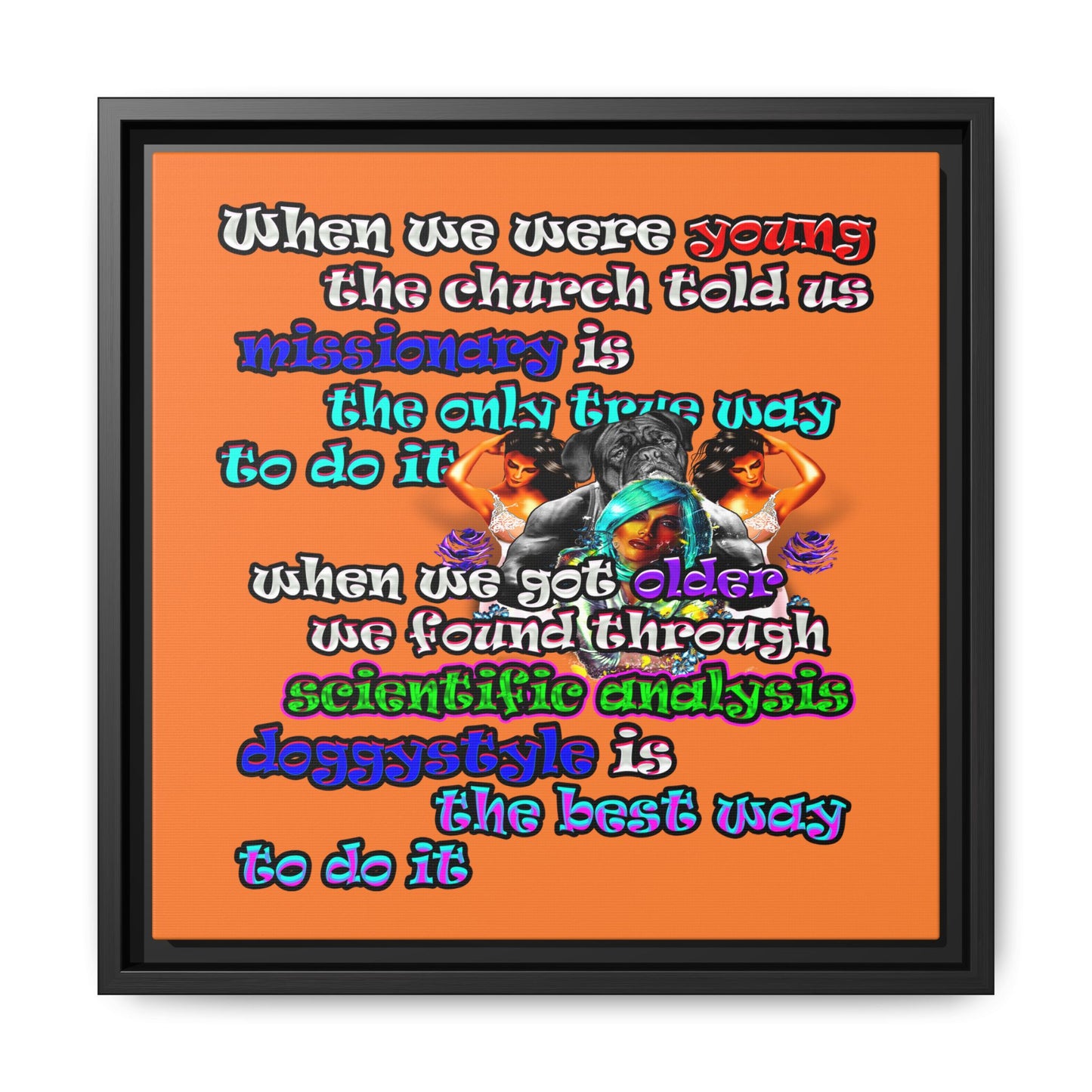 doggystyle - framed canvas art (crusta)