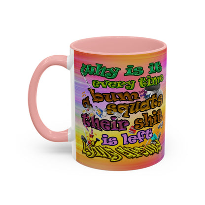 the bum's shit - Accent Mug (color blur)