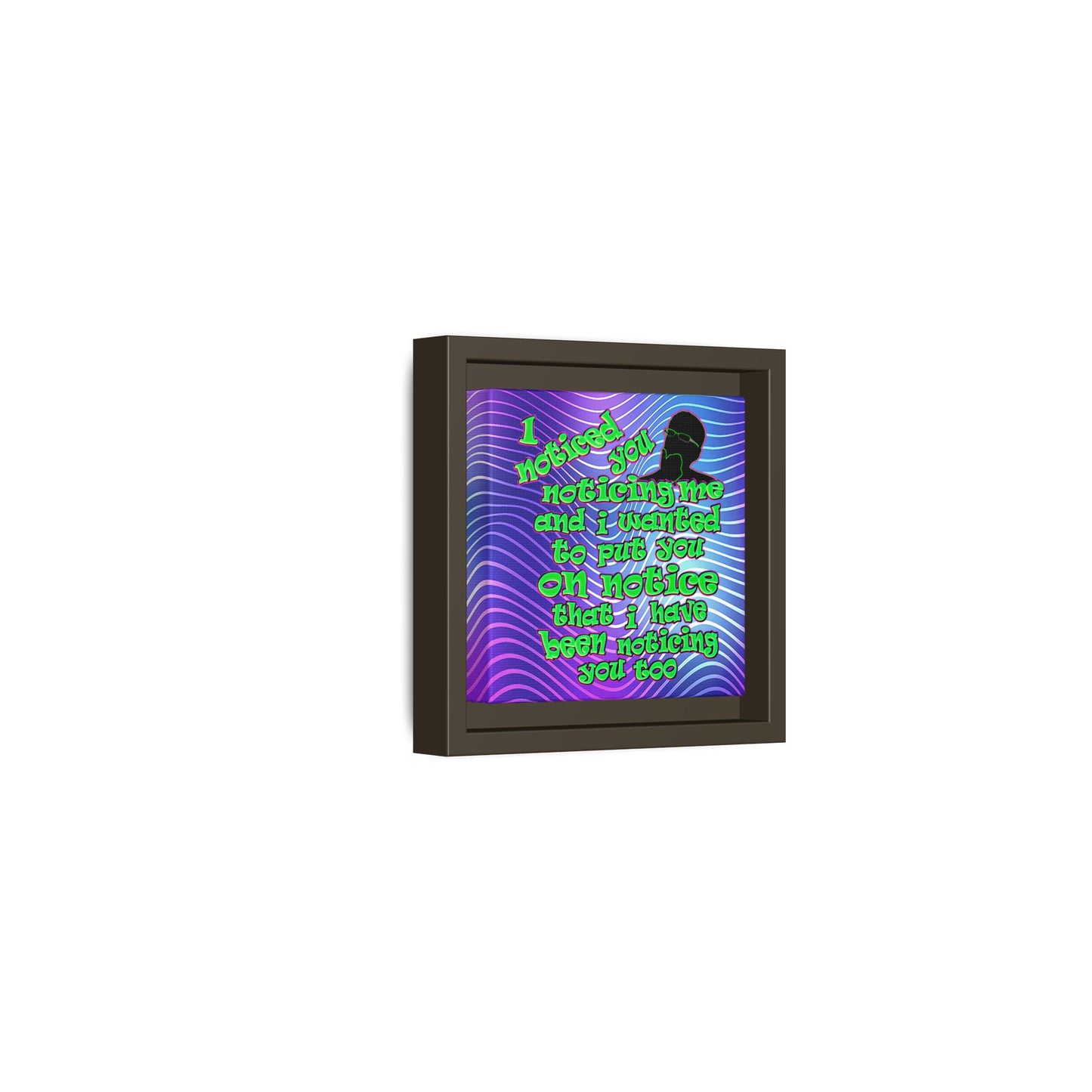 noticed you noticing - framed canvas art (purple wave)