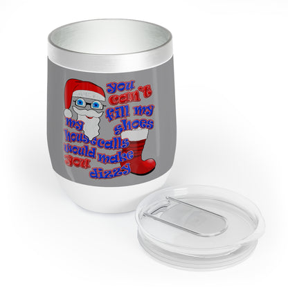 santa's shoes - Chill Wine Tumbler (grey)