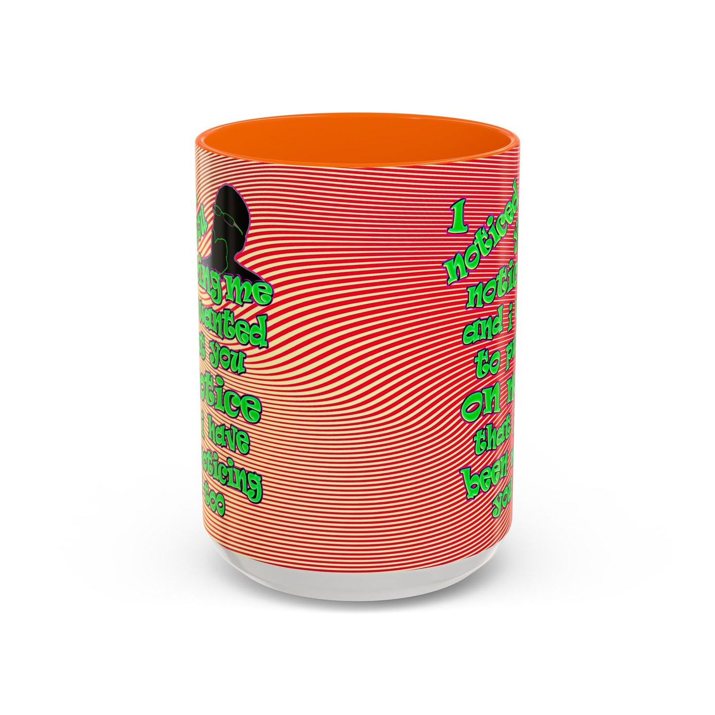 noticed you noticing - Accent Mug (yellow-orange wave)