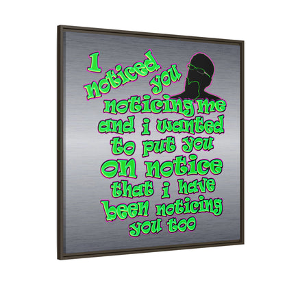 noticed you noticing - framed canvas art (brushed nickel)