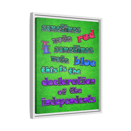 declaration of the independents - framed canvas art (green turf)