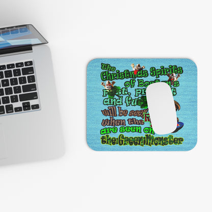 christmas spirits of boston - Mouse Pad (Rectangle) (faded blue)