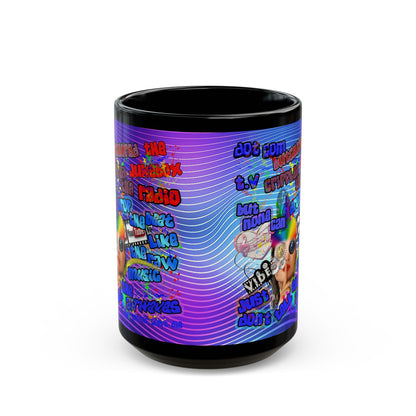 drop the beat - Black Mug (purple wave)
