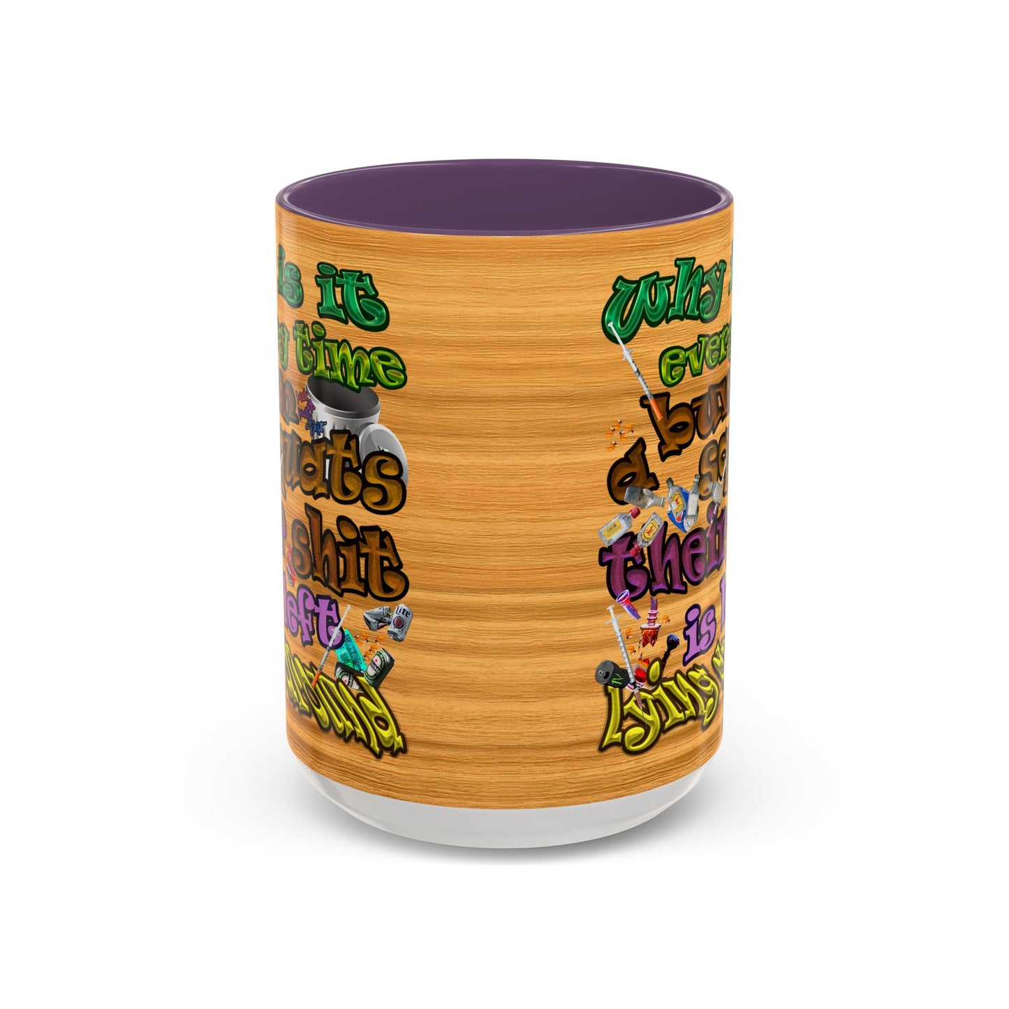 the bum's shit - Accent Mug (butterscotch wood finish)
