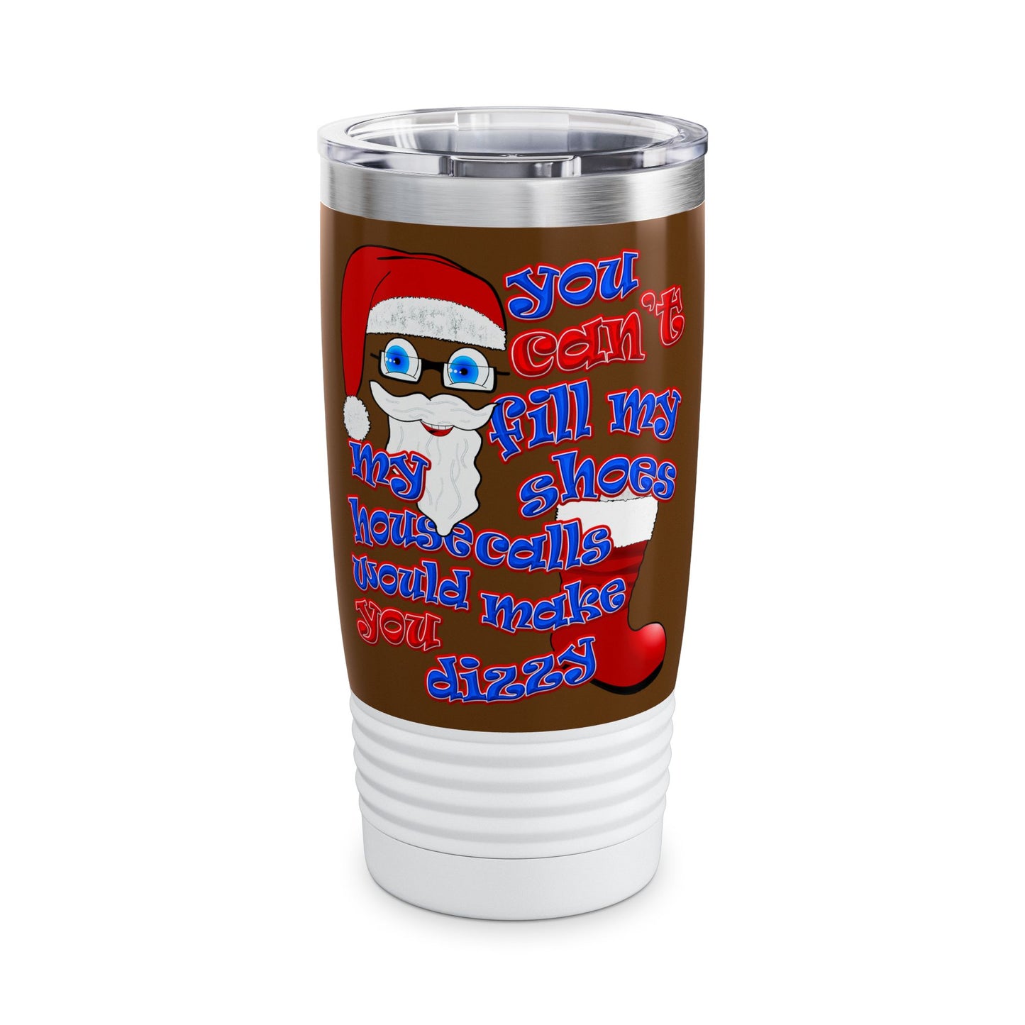 santa's shoes - Ringneck Tumbler, 20oz (brown)