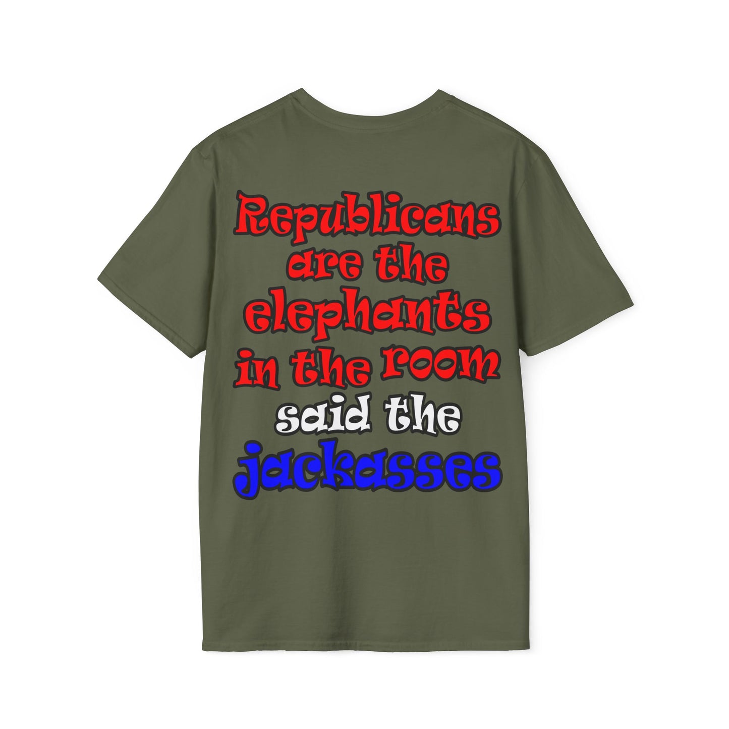 donkeys and elephants - Unisex Softstyle T-Shirt