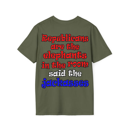 donkeys and elephants - Unisex Softstyle T-Shirt