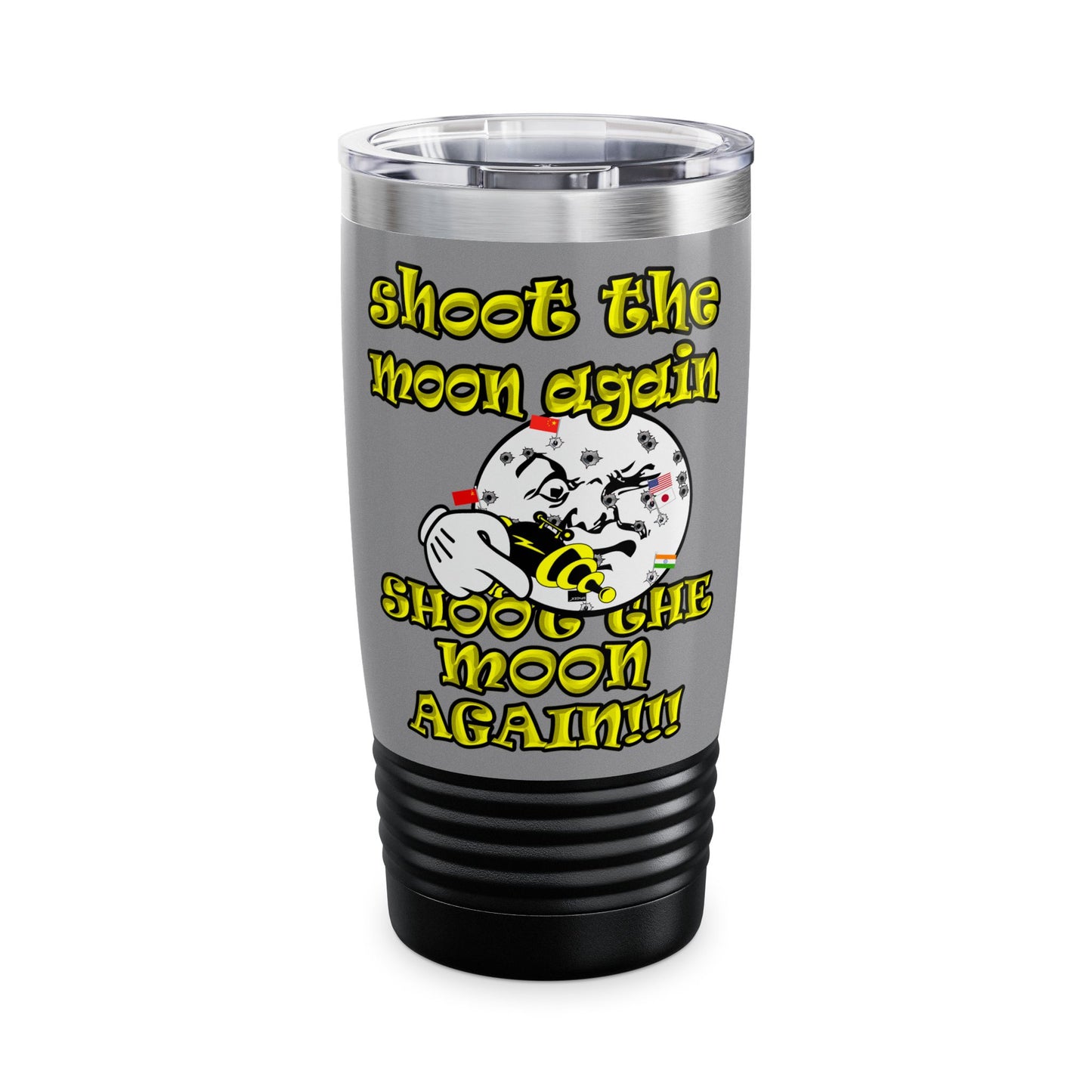 shoot the moon again - Ringneck Tumbler, 20oz (grey)