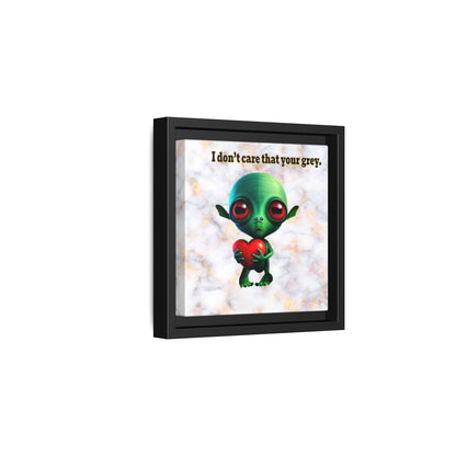 I don't care that your grey - framed canvas art (white marble)
