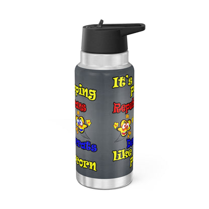 popping like popcorn - Gator Tumbler, 32oz  (grey-light grey)