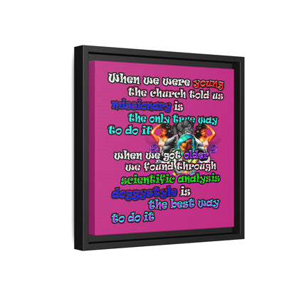 doggystyle - framed canvas art (pink)