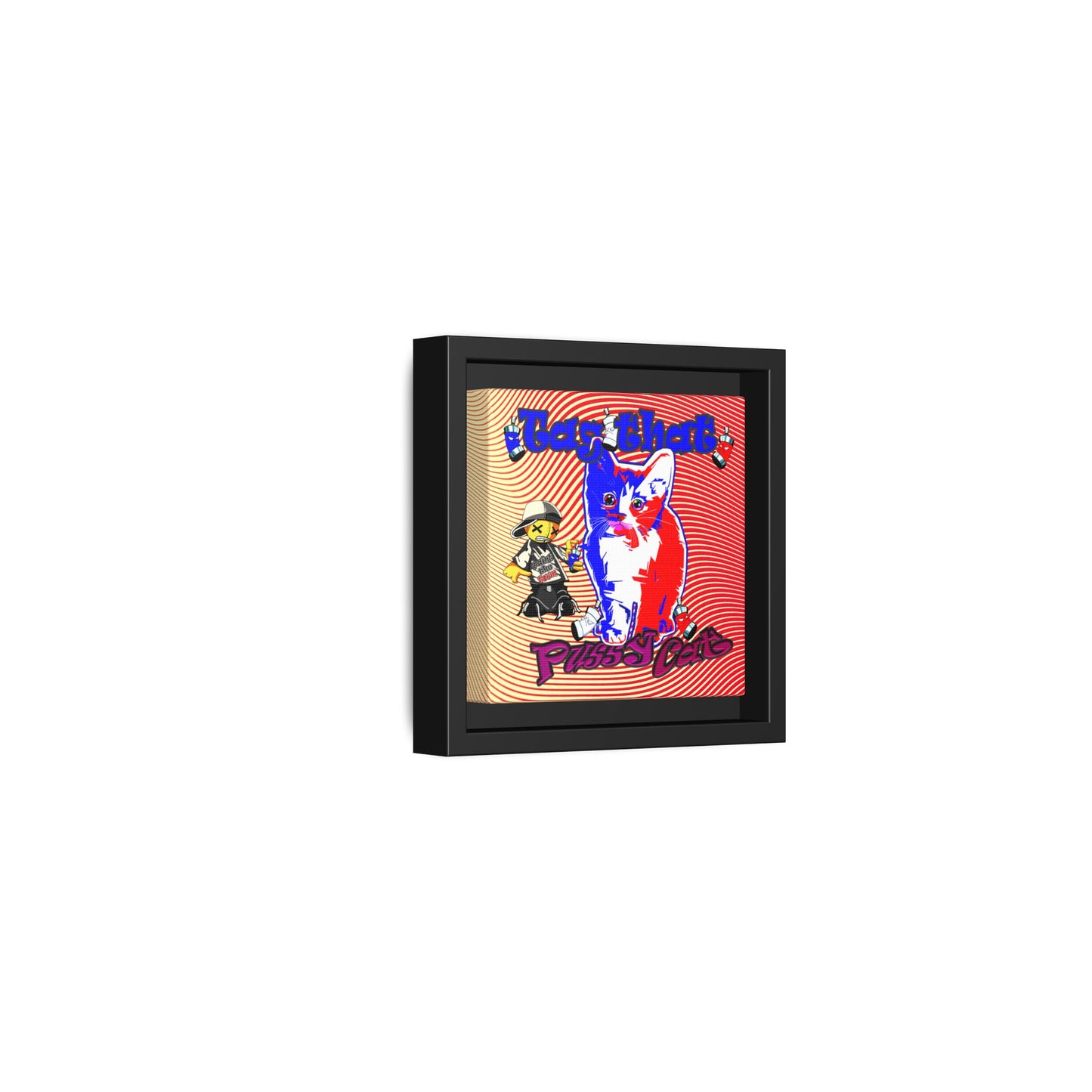 tag that - framed canvas art (yellow-orange wave)