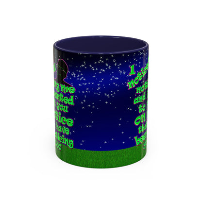 noticed you noticing - Accent Mug ('snoops' background)