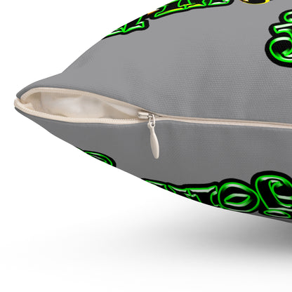 og - Spun Polyester Square Pillow - (grey)
