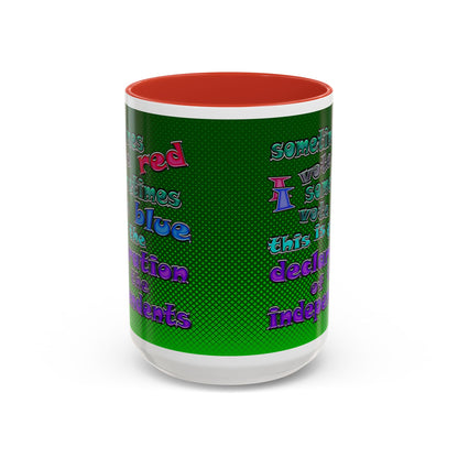 declaration of the independents - Accent Mug (logo green)
